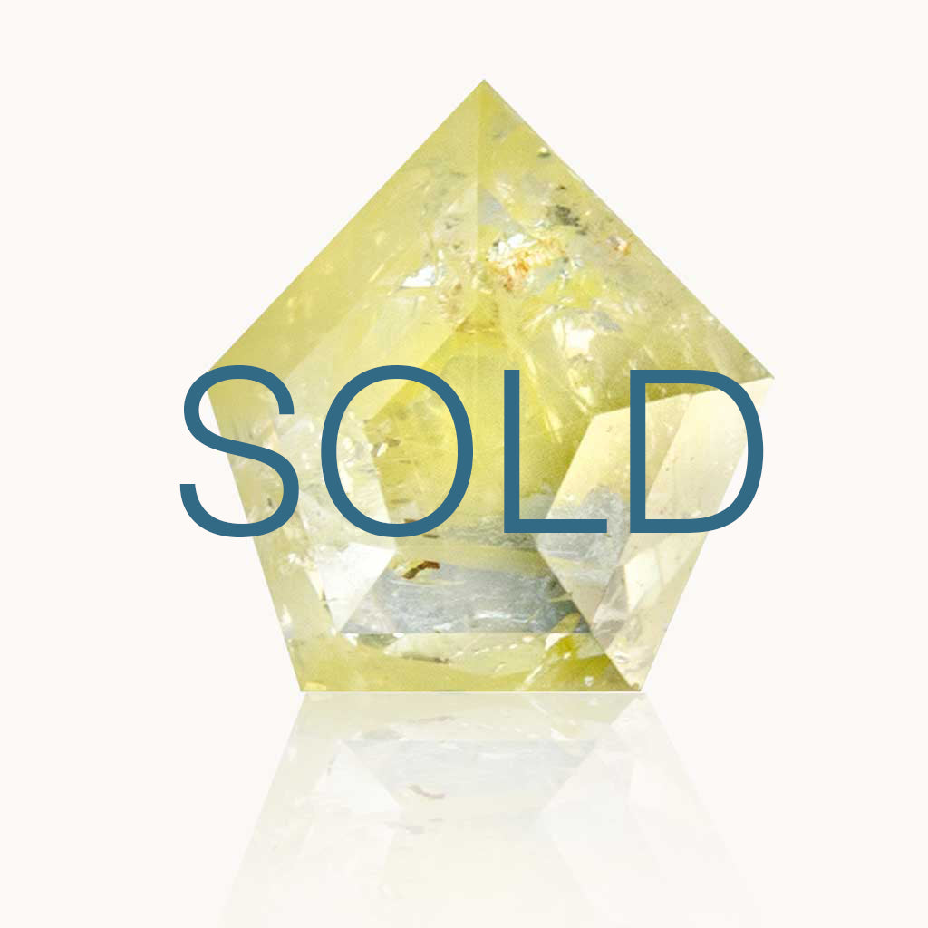 SOLD 0.65 ct. Stardust Yellow Geometric Diamond