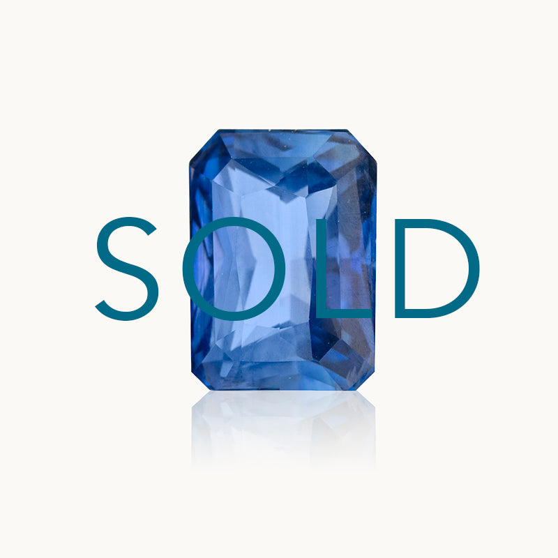 SOLD Blue Sapphire Radiant Cut