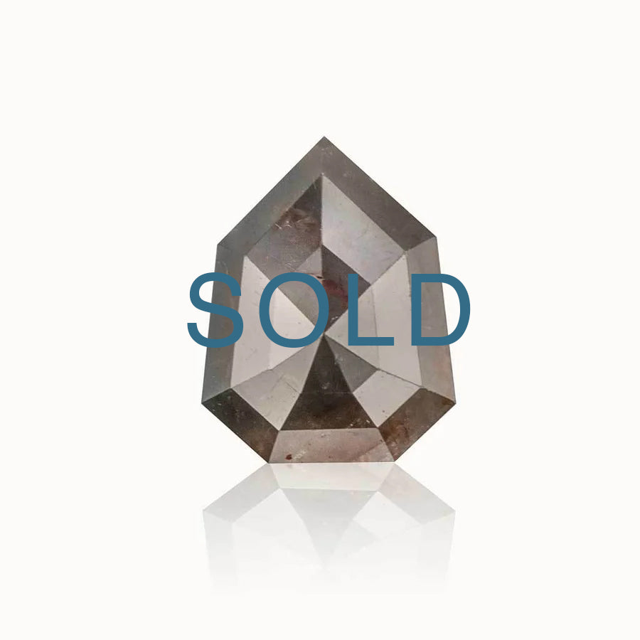 SOLD 1.48 ct. Milky Grey Geometric Diamond