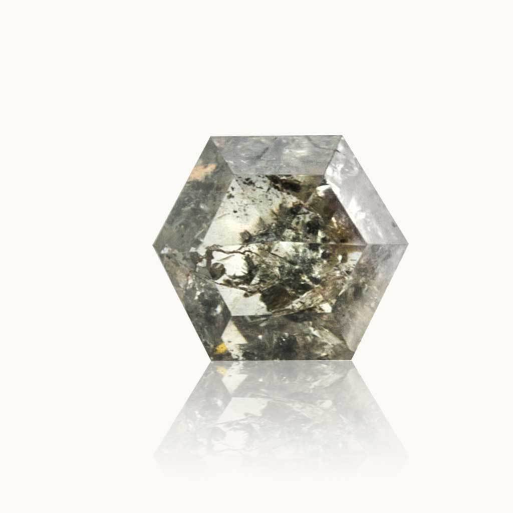 0.72 ct. Grey Salt & Pepper Geometric Diamond