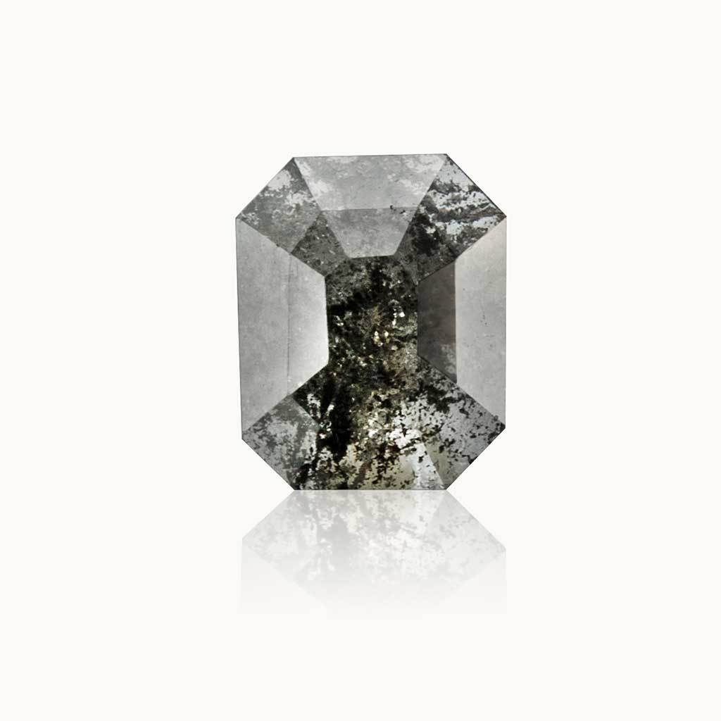 0.85 ct. Grey Salt & Pepper Emerald Diamond