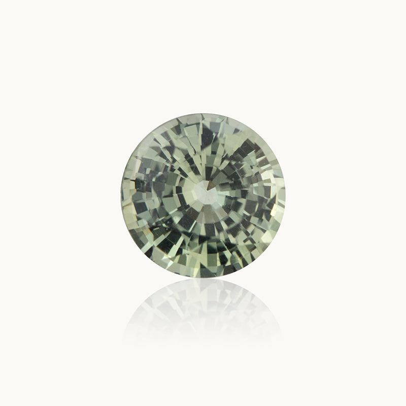 1.37 ct. Light Green Round Sapphire